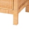 Baxton Studio Vaere Modern Bohemian Natural Brown Rattan and Mahogany Wood Storage Cabinet 233-13175-ZORO - alternate 5